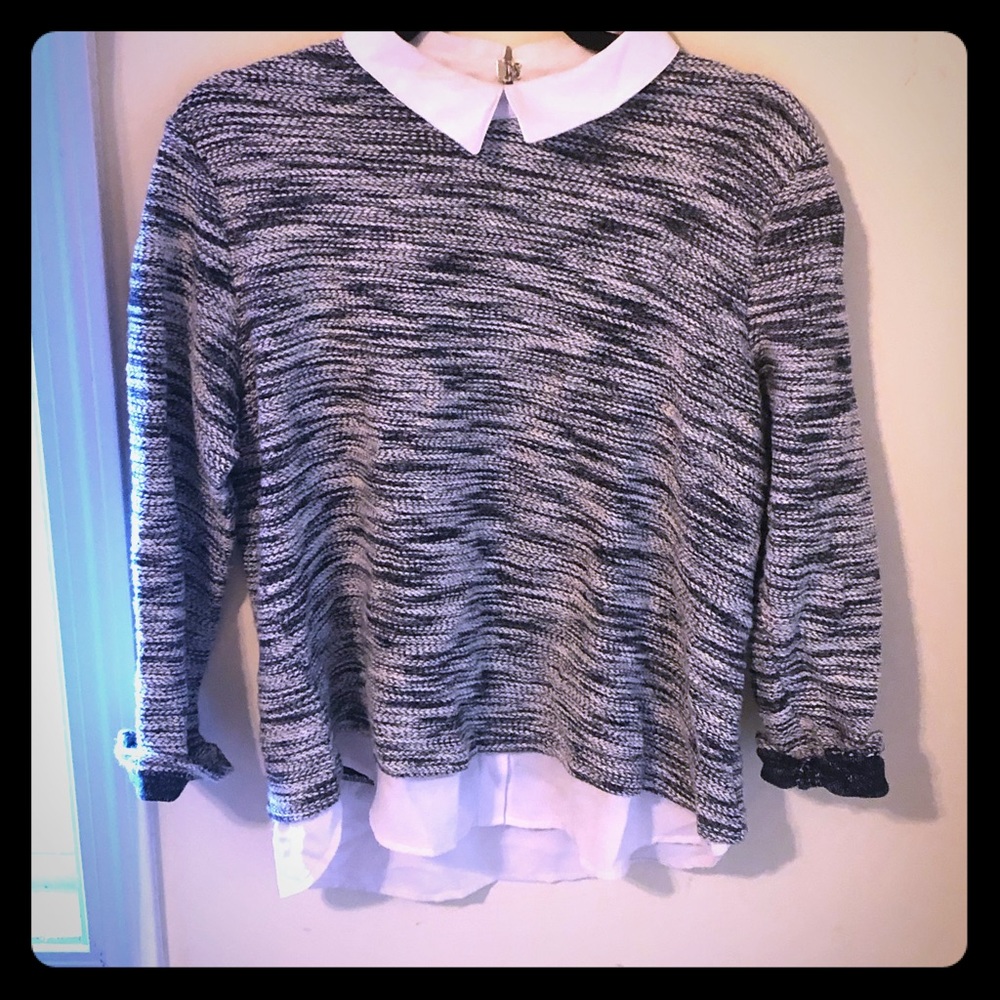 Ann Taylor mock collar sweater